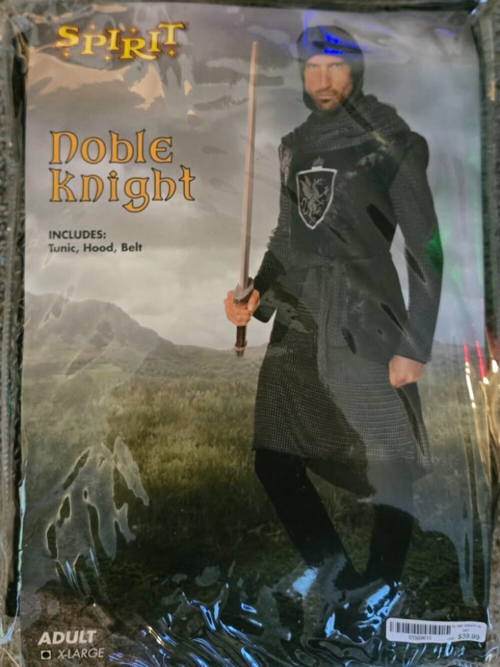 Spirit Halloween Noble Knight Medieval Knight Costume Mens Adult XL